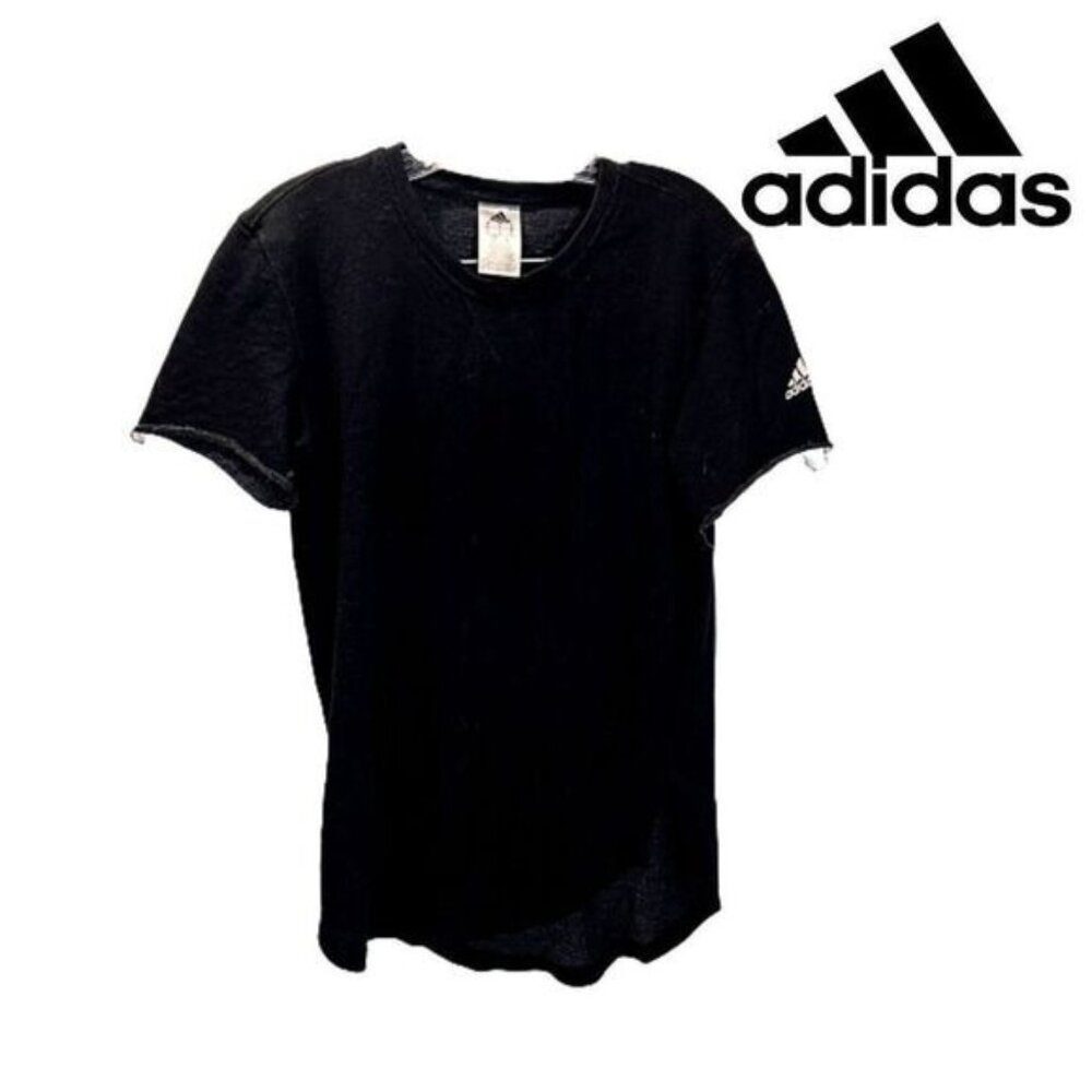 adidas Black Raw Short Sleeve Athletic Tee Women's T-shirt